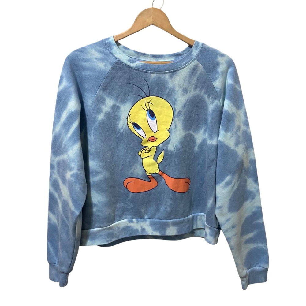 SOLD——————-Looney Tunes Tweety Bird Pullover Sweatshirt Tie Dye XXL - Picture 1 of 10